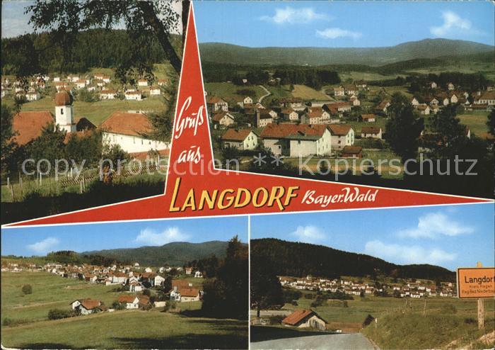 Langdorf Regen Ortsschild