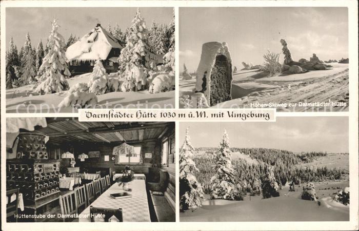 Darmstaedter Huette Winteridyll Hoehenskiweg Huettenstube Panorama