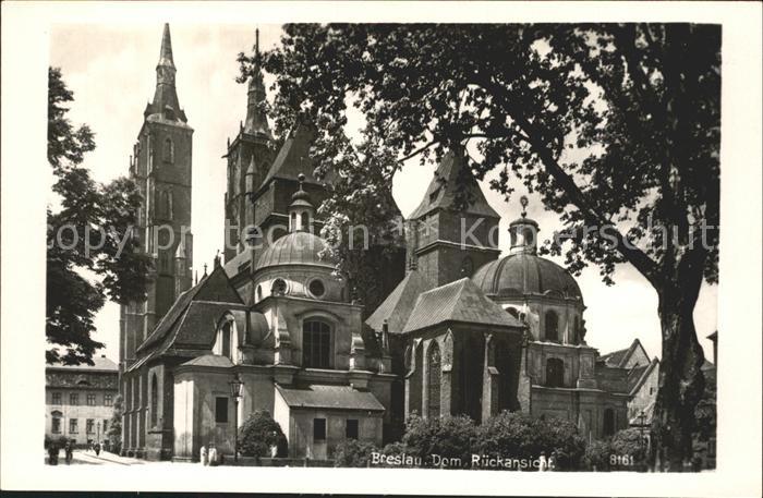 Breslau Niederschlesien Dom Rueckansicht