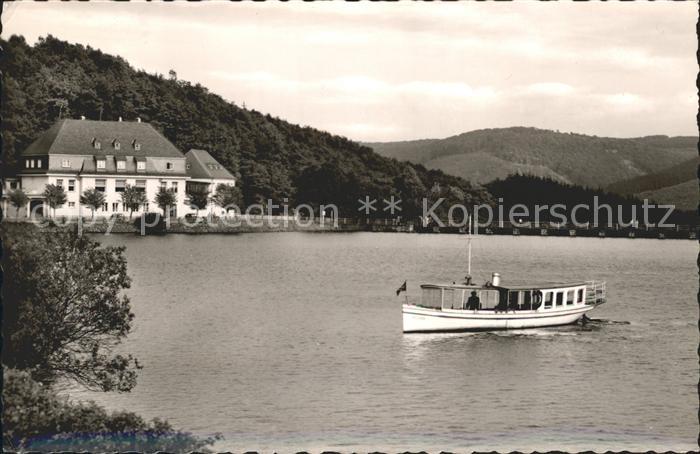 Attendorn Gasthaus Listertalsperre Motorboot