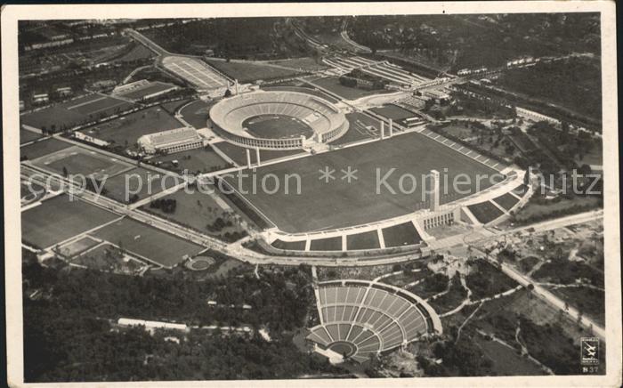BERLIN  CITY Gesamtansicht vom Reichssportfeld mit Dietrich Eckardt Buehne Flieg