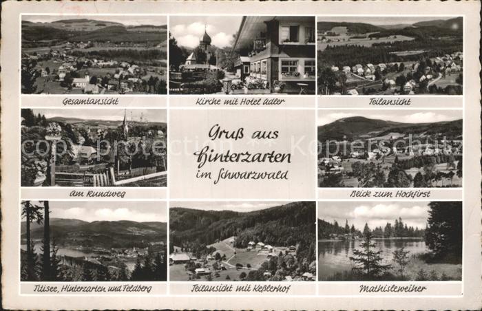 Hinterzarten Breisgau-Hochschwarzwald BW Gesamt Kirche Hotel Adler Teilansicht R