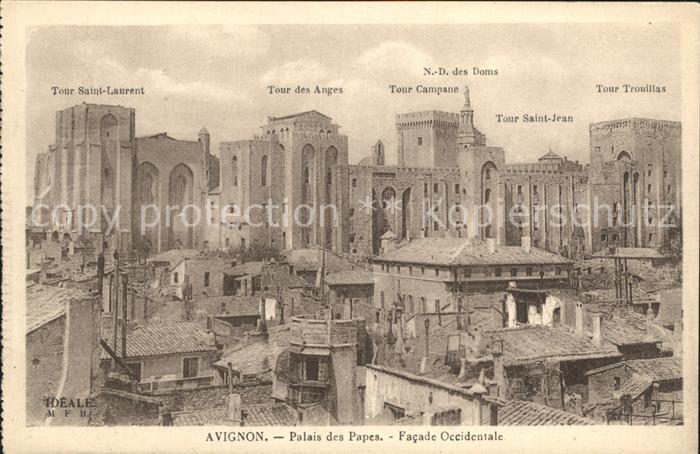 Avignon Vaucluse Palais des Papes Facade Occidentale