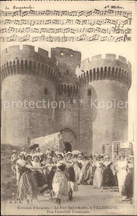 Villeneuve Avignon Le Fort Saint Andre Une Farandole Prove
