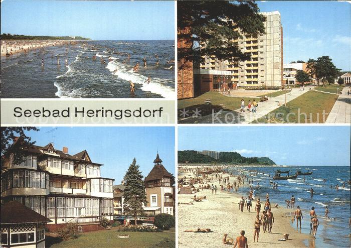 Heringsdorf Ostseebad Usedom Strand Promenade FDGB Erholungsheime Solidaritaet u