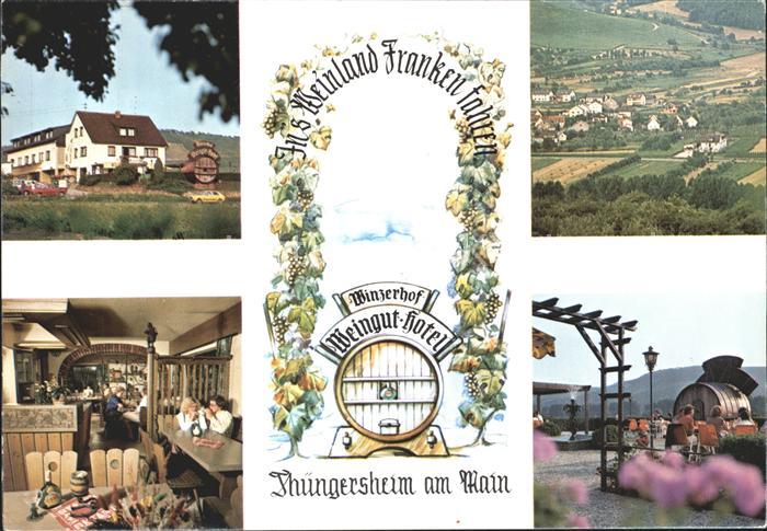 Thuengersheim Winzerhof Hotel Rezeption Fass Totalansicht