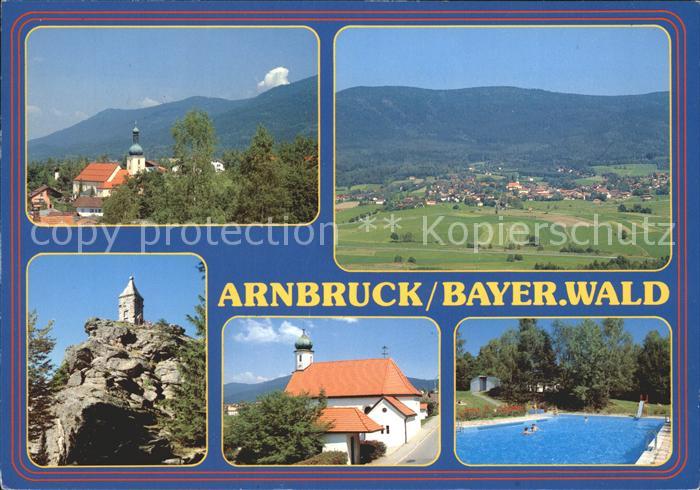 Arnbruck Kirche Panorama Burgturm Schwimmbad