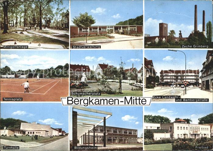 Bergkamen Minigolf Stadtverwaltung Zeche Grimberg Tennisplatz Schumacherplatz Tu