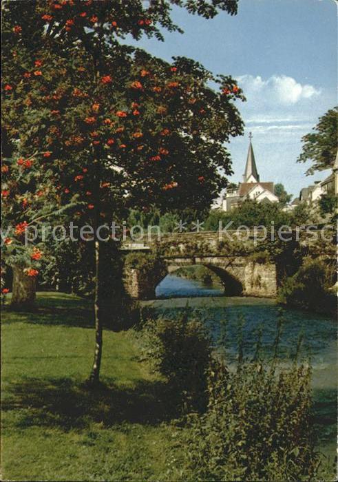Wiehl Oberbergischer Kreis Fluss Bruecke Kirche