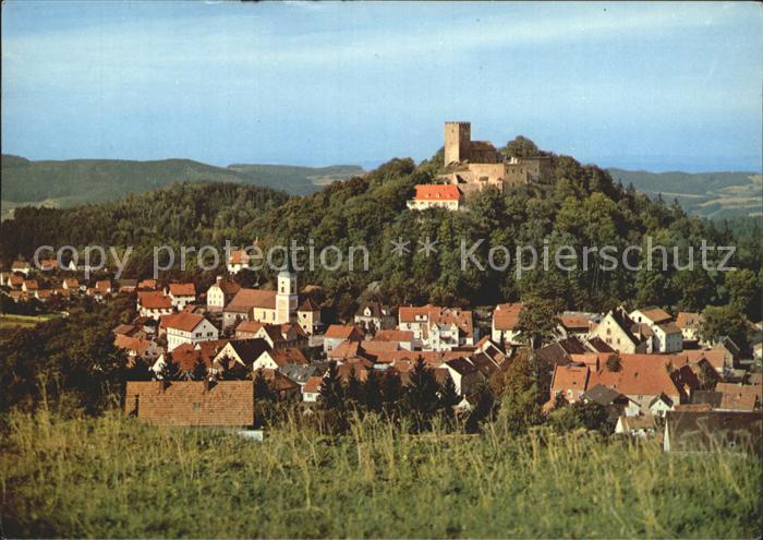 Falkenstein Oberpfalz Ortsansicht mit Burg