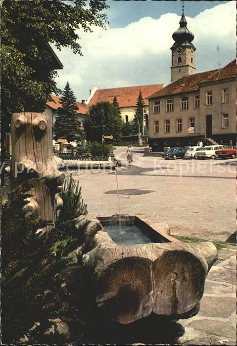 Drachselsried Dorfplatz Brunnen