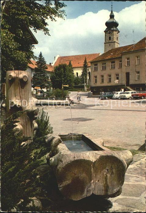 Drachselsried Dorfplatz Brunnen