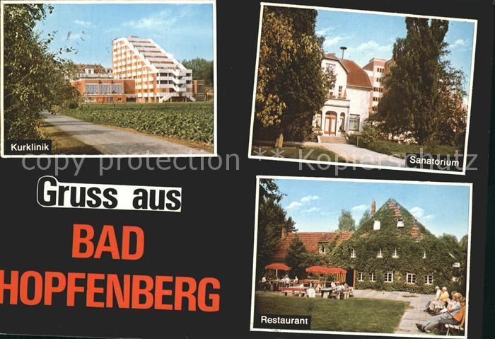Petershagen Weser Kurklinik Bad Hopfenberg Sanatorium Restaurant