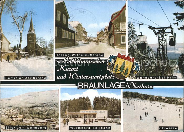 Braunlage Harz Kirche Herzog Wilhelm Str Wurmberg Seilbahn Skiwiese