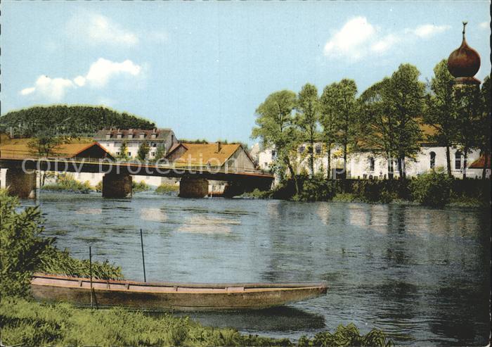 Chamerau Flusspartie Bruecke Kirche