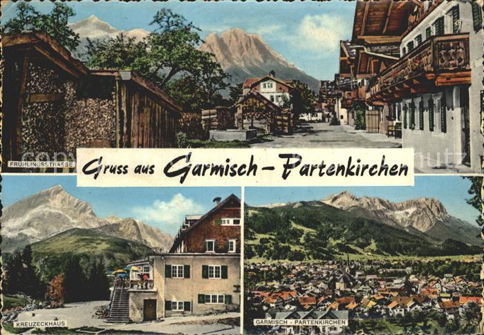 GARMISCH-PARTENKIRCHEN Bayern Fruehlingsstrasse Kreuzeckhaus Totalansicht