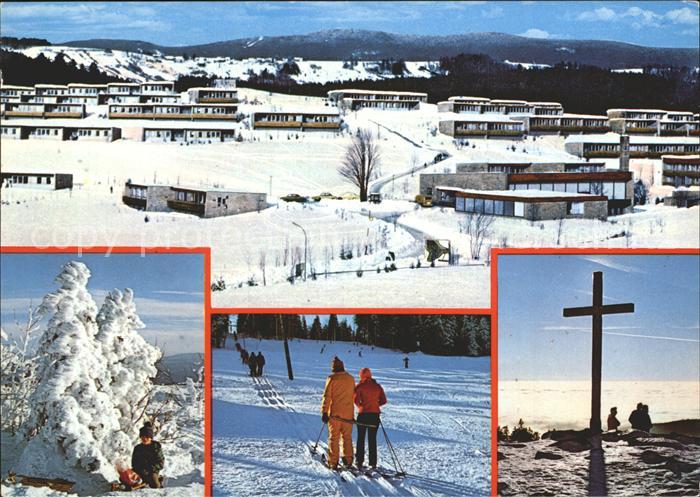 Grafenau Niederbayern Berliner Feriendorf Skilift Gipfelkreuz