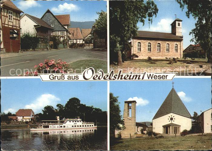 Oedelsheim Strassenpartie Kirchen Weserdampfer