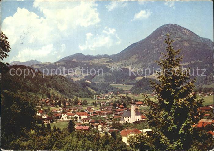 Oberaudorf Blick vom Schlossberg mit Wildbarren und Wendelstein