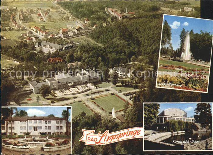 Bad Lippspringe Fliegeraufnahme Kursanatorium Leuchtfontaene Kongress Saal