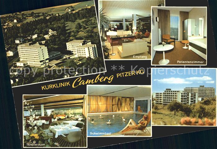 Camberg Bad Kurklinik Camberg Fliegeraufnahme Empfang Patientenzimmer Speiseraum