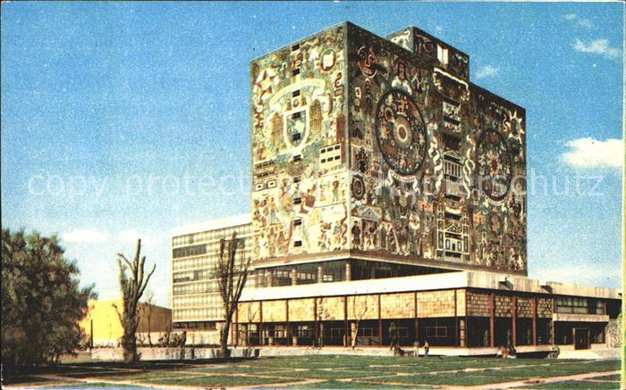 Mexico City Biblioteca Ciudad Universitaria Bibliotheksgebaeude