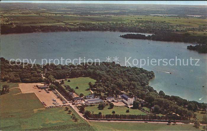 Powers Lake Wisconsin Honey Bear Farm aerial view