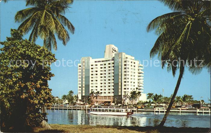 Miami Beach Eden Roc Hotel across Indian Creek