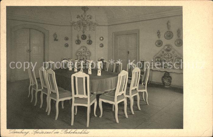 Dornburg Saale Speisesaal im Rokokoschloss