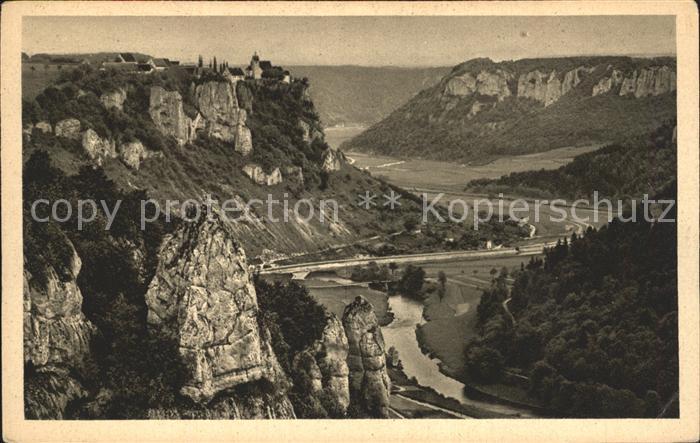 Beuron Donautal Oberes Donautal Nr 1495 Blick auf Werenwag Schloss