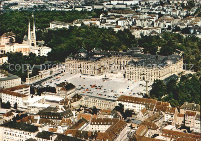 WueRZBURG Bayern Residenz Fliegeraufnahme