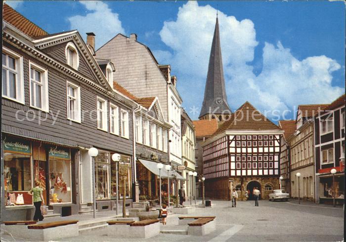 Hattingen Ruhr Untermarkt Altes Rathaus Heimatmuseum Schiefer Turm von St Georg
