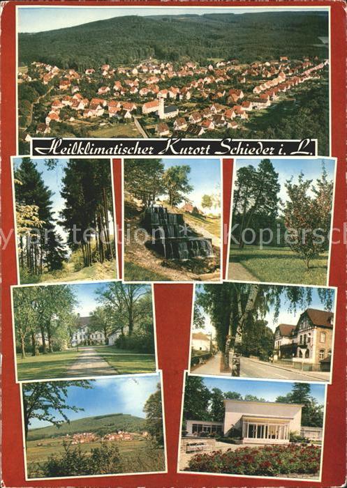 Schieder Teilansichten Heilklimatischer Kurort Waldpartie Wasserfall