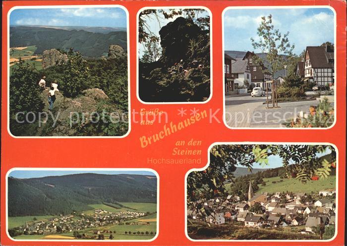 Bruchhausen Sauerland Bruchhauser Steine Felsen Ortspartie