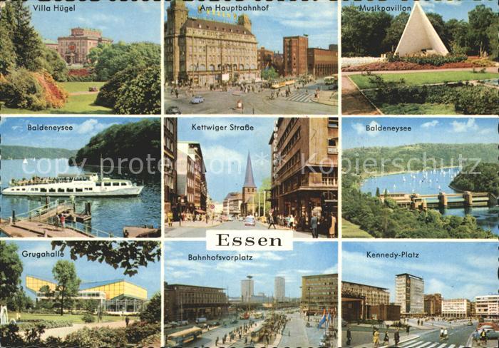Essen Ruhr Villa Huegel Hauptbahnhof Musikpavillon Baldeneysee Kettwiger Strasse