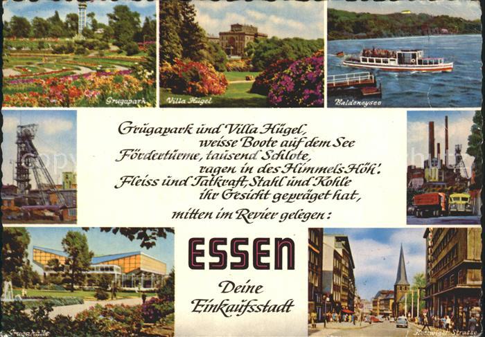 Essen Ruhr Grugapark Grugahalle Villa Huetel Baldeneysee Boot Zeche Kettwiger St