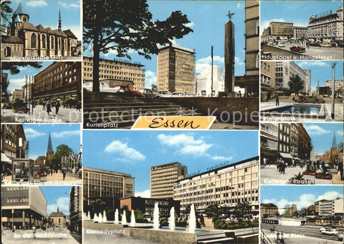 Essen Ruhr Muensterkirche Kuienplatz Post Handelshof Kettwiger Strasse Burgplatz