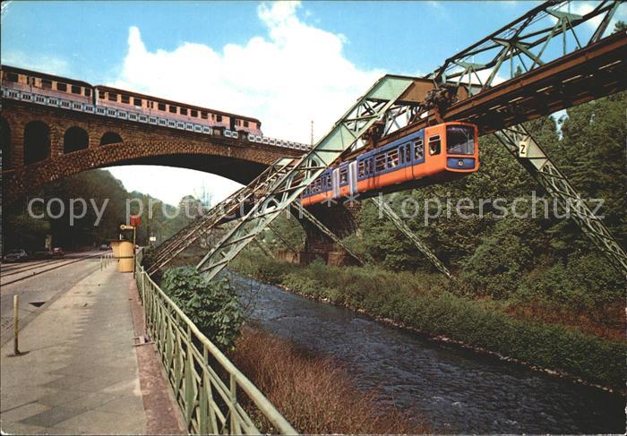 WUPPERTAL NRW Sonnborner Bruecke Schwebebahn