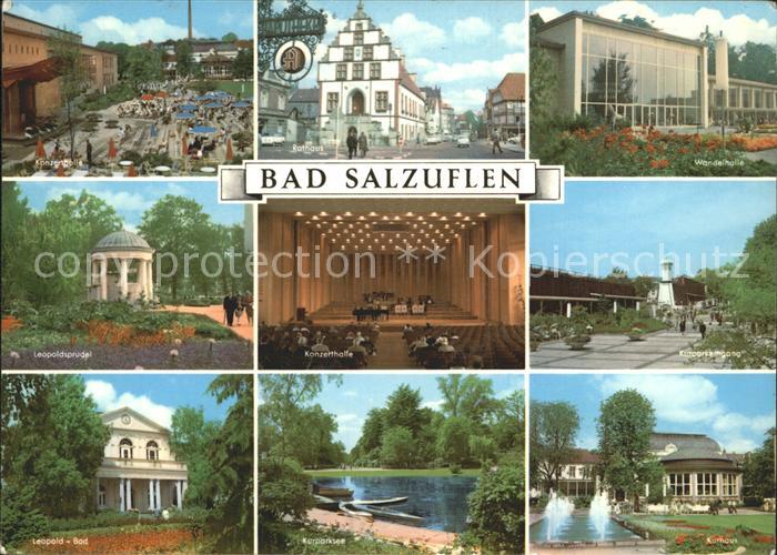 Bad Salzuflen Konzerthalle Rathaus Wandelhalle Kurpark Eingang Leopoldsprudel Ba