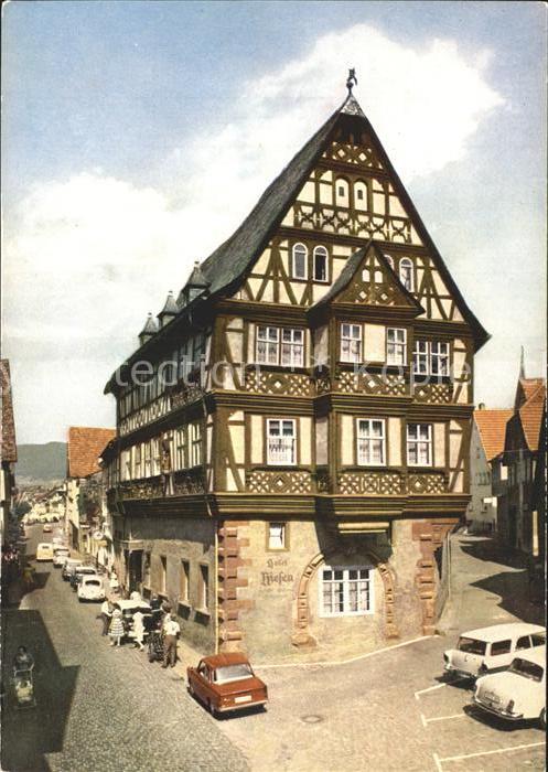 Miltenberg Main Gasthaus zum Riesen Deutschlands aeltestes Gasthaus 12. Jhdt. Fa