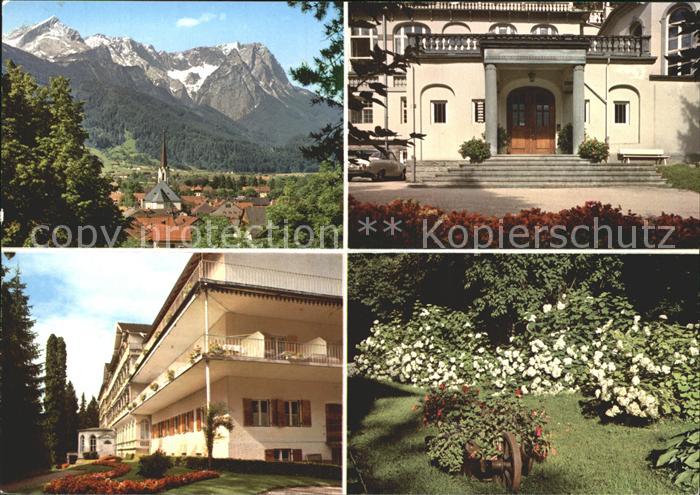 GARMISCH-PARTENKIRCHEN Bayern Haus St Hildegard Alpenpanorama Blumengarten