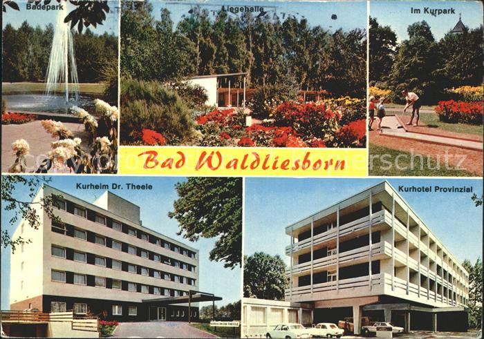Bad Waldliesborn Kurpark Fontaene Liegehalle Kurhotel Kurheim