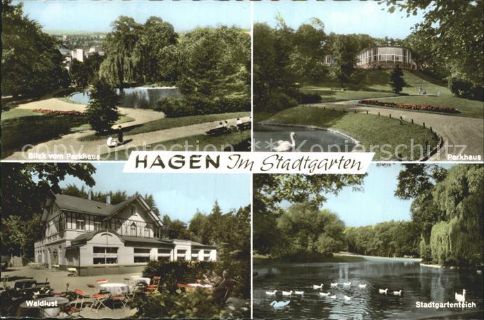 Hagen Westfalen Stadtgarten Restaurant Waldlust Parkhaus Schwanenteich