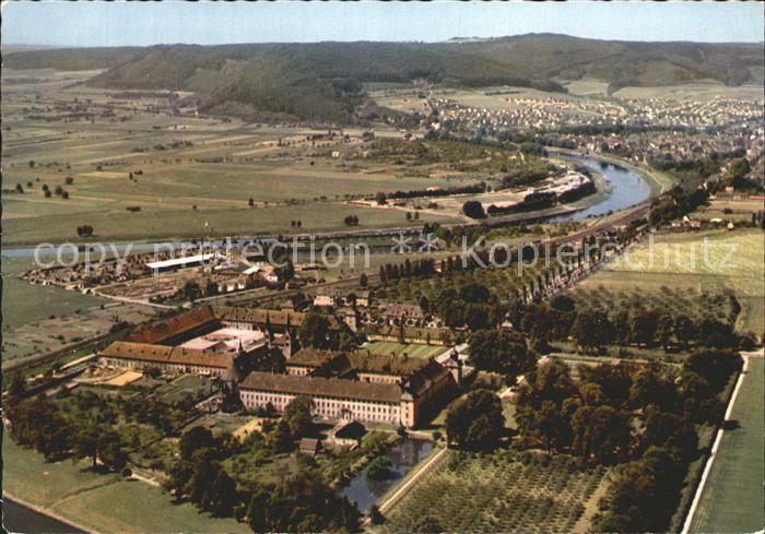 Corvey ehemalige Reichsabtei Hoexter Weser Fliegeraufnahme