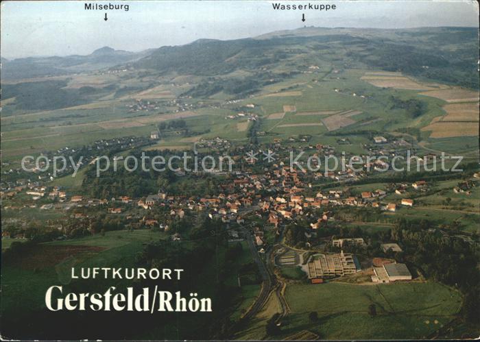 Gersfeld Rhoen Milseburg Wasserkuppe Fliegeraufnahme