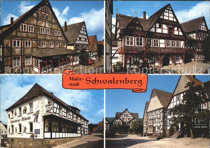 Schwalenberg Kuenstlerklause Rathaus Maikasten Fachwerkhaus Markt Malerstadt