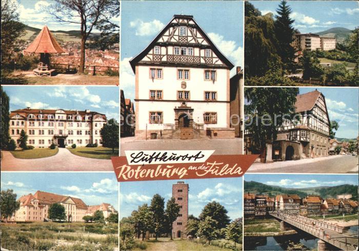Rotenburg Fulda Aussichspunkt Schloss Turm Fachwerk Bruecke