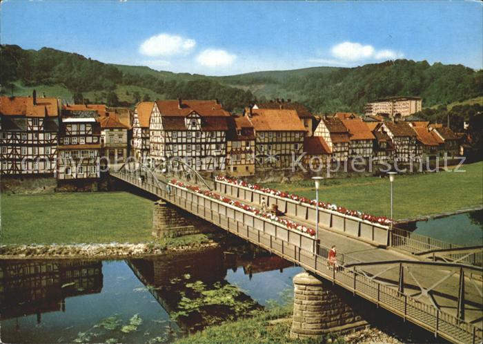 Rotenburg Fulda Bruecke Fachwerkhaeuser Luftkurort