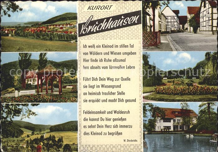 Bruchhausen Hoexter Teilansichten Pavillon Park Schwanenteich Landschaft Gedicht