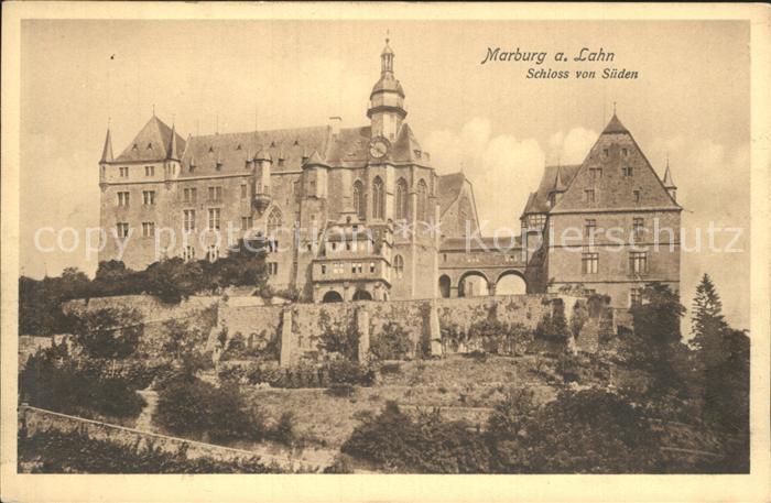 Marburg Lahn Schloss von Sueden